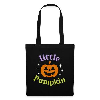Little Pumpkin Kürbis Kinder Halloween Herbst - Stoffbeutel - Schwarz - Vorne
