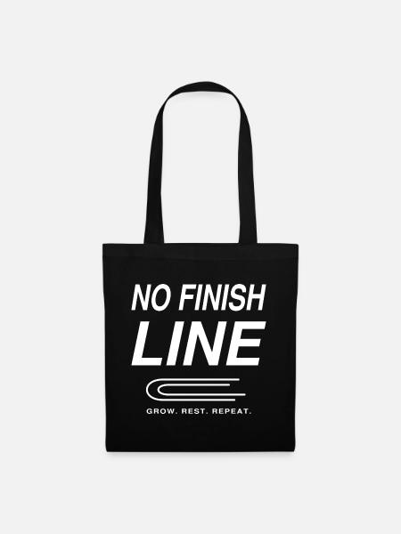 No Finish Line Endurance Hymne - Stoffbeutel - Schwarz