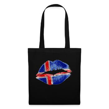 Kiss (Islande / Islande) - Sac en tissu - noir - Devant