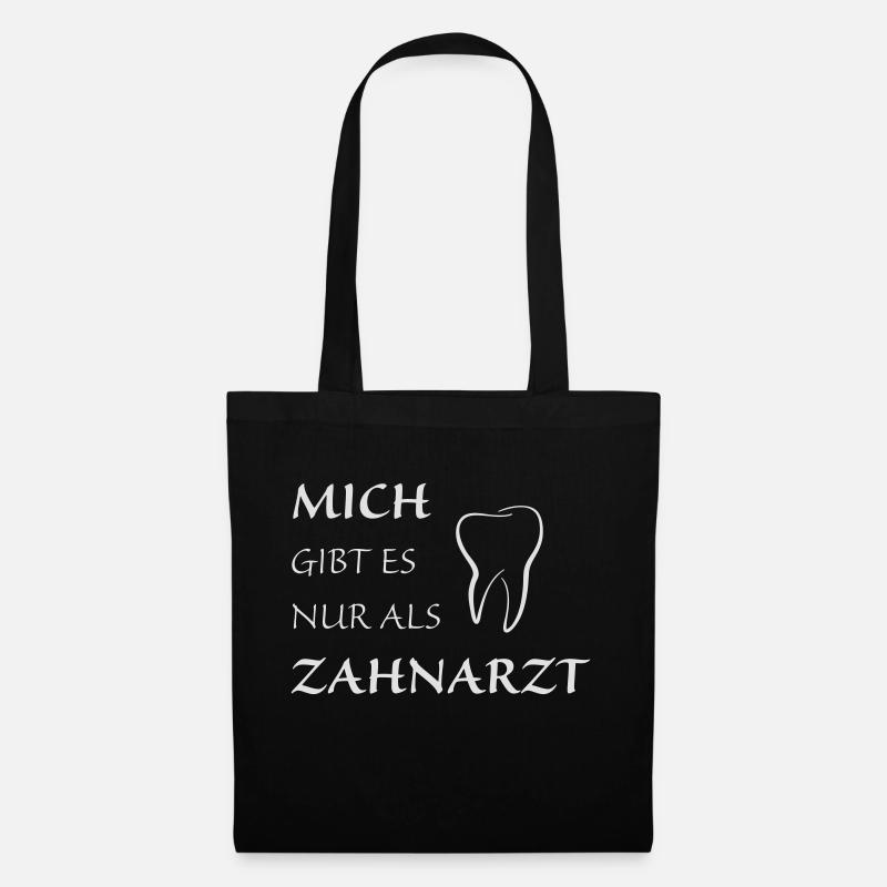 Nur als Zahnarzt - Stoffbeutel - Schwarz