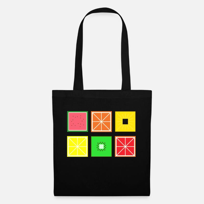DIGITAL FRUITS - Pixel Frucht - Stoffbeutel - Schwarz