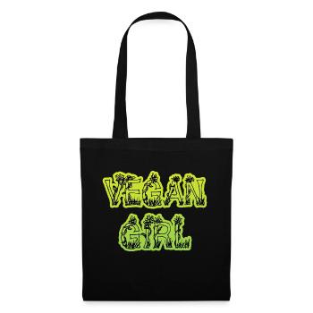 Vegan Girl - Sac en tissu - noir - Devant