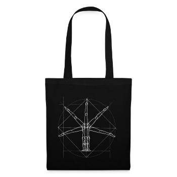 Akrobat virtuvianischer Mensch Handstand Geschenk - Stoffbeutel - Schwarz - Vorne