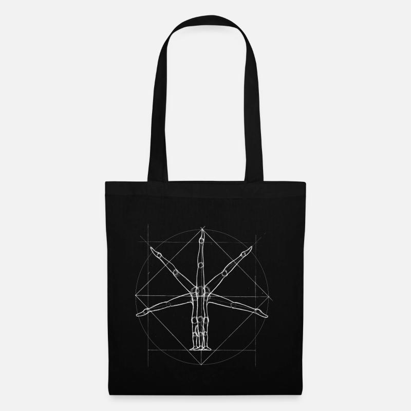 Akrobat virtuvianischer Mensch Handstand Geschenk - Stoffbeutel - Schwarz