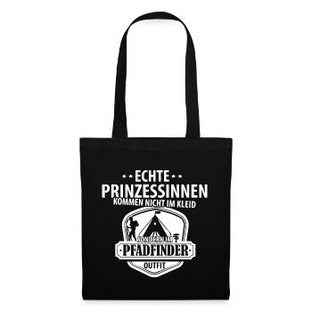 Pfadfinder Shirt-Prinzessin - Stoffbeutel - Schwarz - Vorne