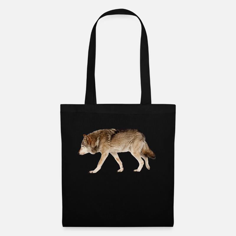 Wolf - Stoffbeutel - Schwarz