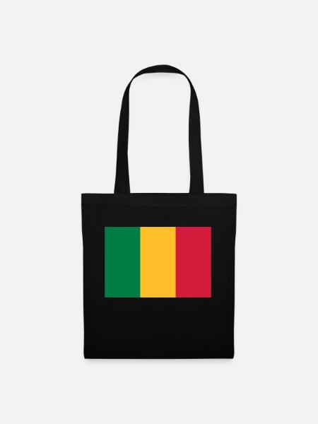 drapeau mali - mali flag - Sac en tissu - noir