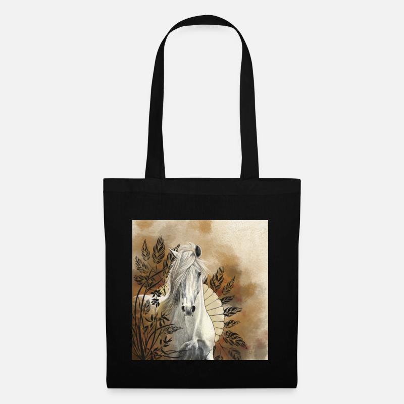 Herbst grau - Stoffbeutel - Schwarz