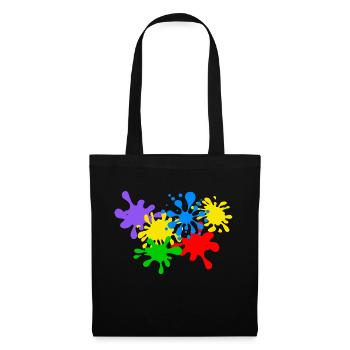 Splashes of paint blots paint splash painter artist - Tote Bag - black - Front