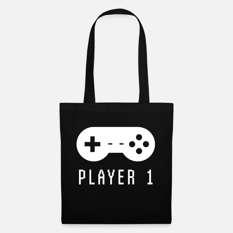 Gamer Player 1 - Stoffbeutel - Schwarz