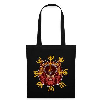 Wikinger Odin | Rabengott Krieger Walhalla Valknut - Stoffbeutel - Schwarz - Vorne