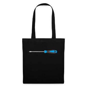 Tool - screwdriver blue - Tote Bag - black - Front