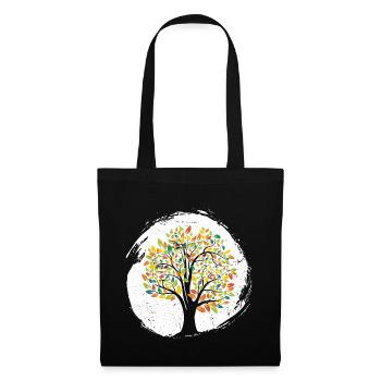 Tree of Life | Nature forest leaves tree branches life - Tote Bag - black - Front