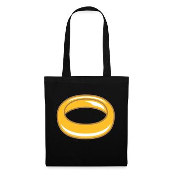 jewelry ring beautiful expensive gold marry engagement - Tote Bag - black - Front