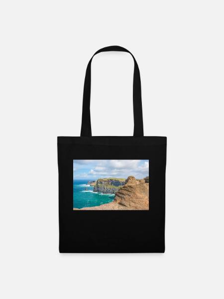 Clare Cliffs of Moher Irland Poster - Stoffbeutel - Schwarz