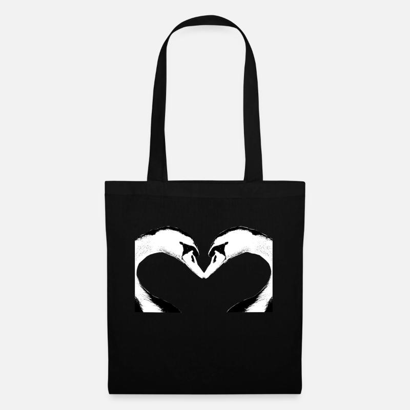 cygne - Sac en tissu - noir