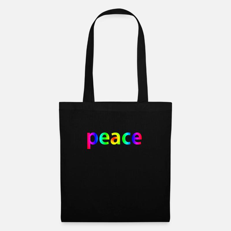 peace - Stoffbeutel - Schwarz