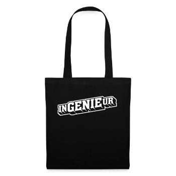Ingenieur T Shirt Design Genie - Stoffbeutel - Schwarz - Vorne