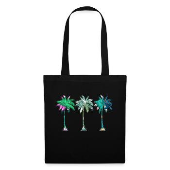 palmiers - Sac en tissu - noir - Devant