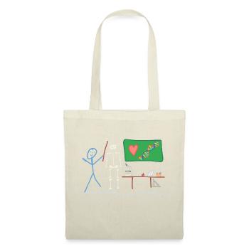 Teacher pupil stickman biology nature - Tote Bag - nature - Front