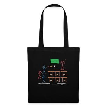 Strichfrau teacher teaching children pupil job - Tote Bag - black - Front