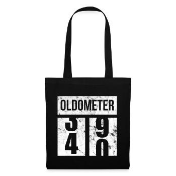 40 Oldometer 40. Geburtstagsgeschenkidee - Stoffbeutel - Schwarz - Vorne