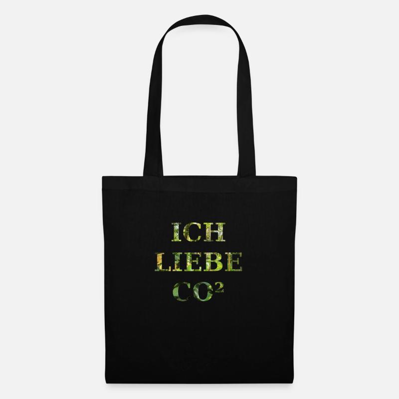 Ich liebe co2 - Stoffbeutel - Schwarz