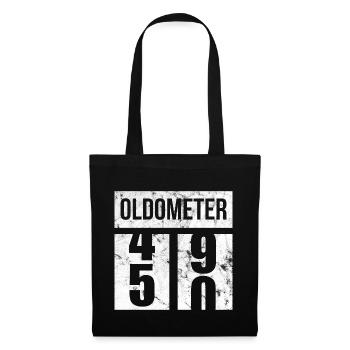 50 Oldometer 50. Geburtstagsgeschenkidee - Stoffbeutel - Schwarz - Vorne