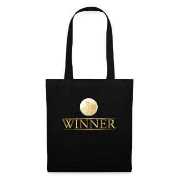 Vainqueur golf balle de golf trophée cadeau sport - Sac en tissu - noir - Devant