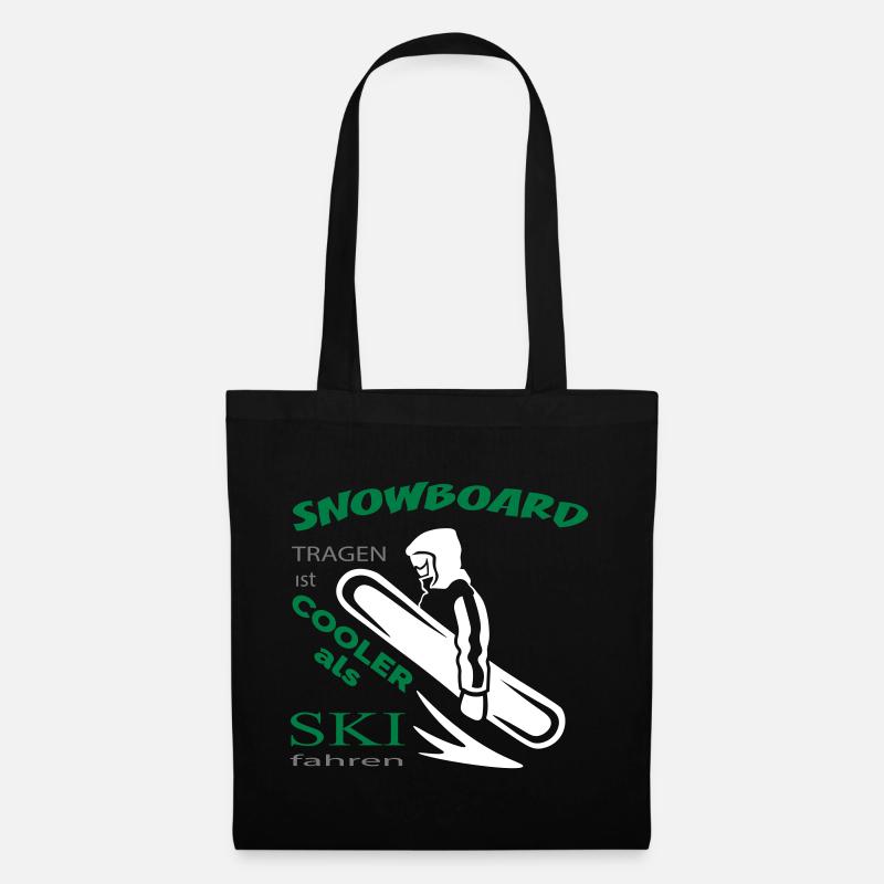 Le snowboard est plus cool que le ski - Sac en tissu - noir