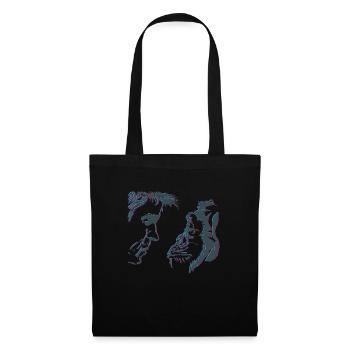 Singe Homme 3D - Sac en tissu - noir - Devant