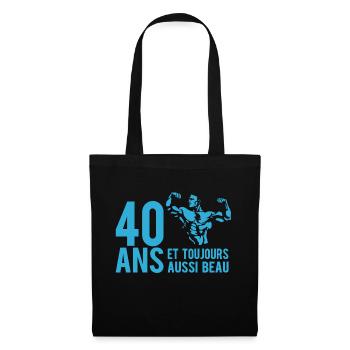 40 ans et toujours aussi beau - Sac en tissu - noir - Devant