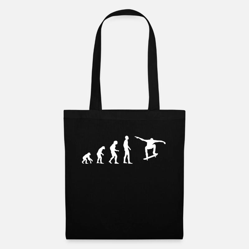 SKATEBOARD SKATE BOARD EVOLUTION - Tote Bag - black
