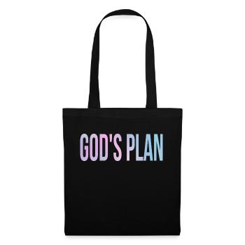 God's Plan - Sac en tissu - noir - Devant