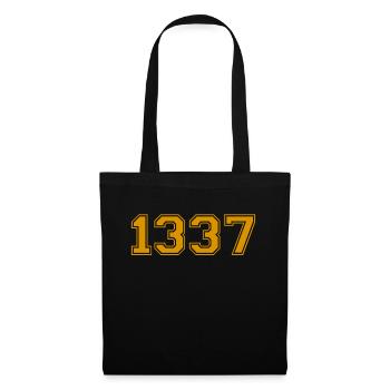 1337 Yellow - Leet Speak - Tote Bag - black - Front