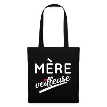 Maman - Mère veilleuse - Sac en tissu - noir - Devant