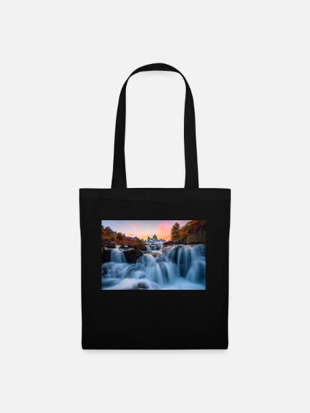Wasserfall - Stoffbeutel - Schwarz