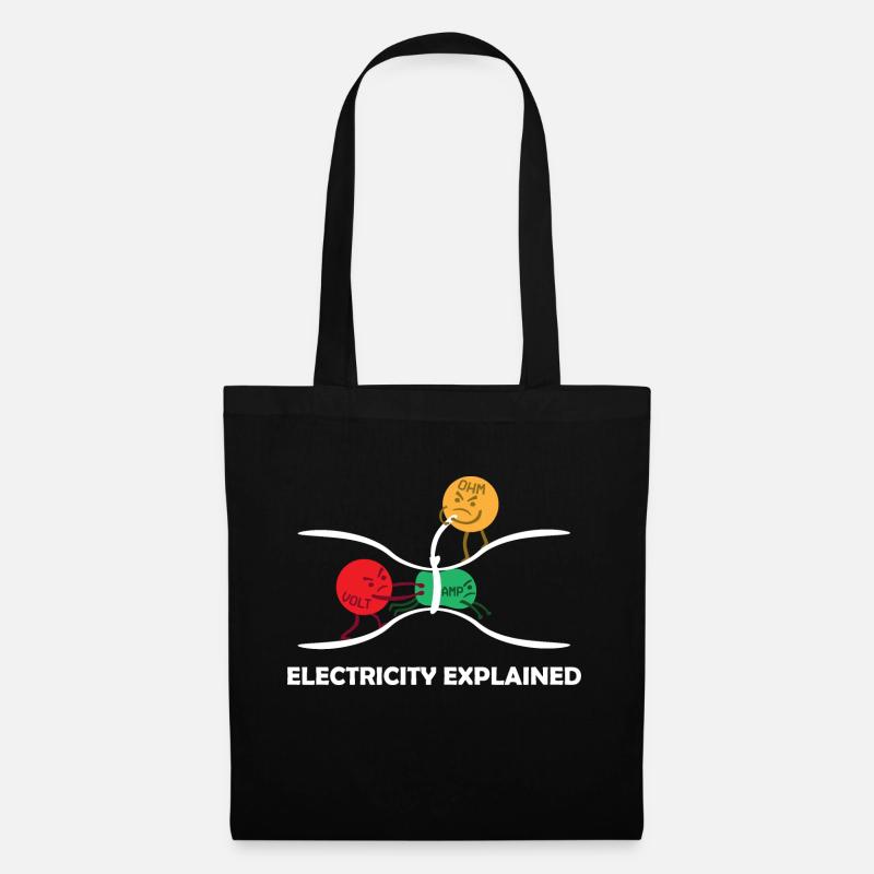 L'électricité expliquée - Sac en tissu - noir