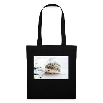 Igel im Morgengrauen - Stoffbeutel - Schwarz - Vorne