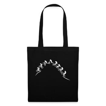 Mountain bike - dirt bike - BMX - trick jump - Tote Bag - black - Front