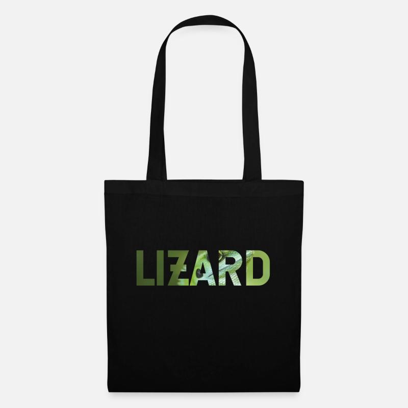 Lizard - Stoffbeutel - Schwarz