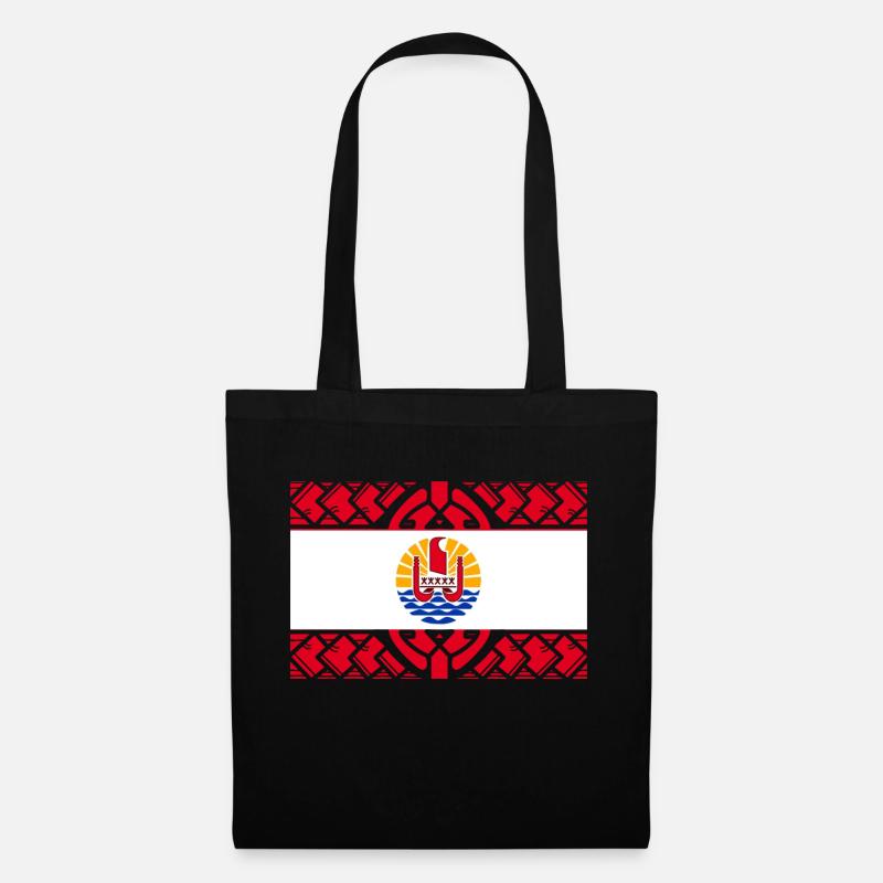 Drapeau Tahiti2 - Sac en tissu - noir