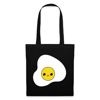 cute egg sunny side up, sweet fried egg - Tote Bag - black - Front
