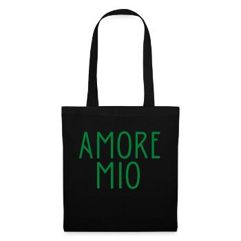 AMORE MIO idée cadeau citation italien mon amour - Sac en tissu - noir - Devant