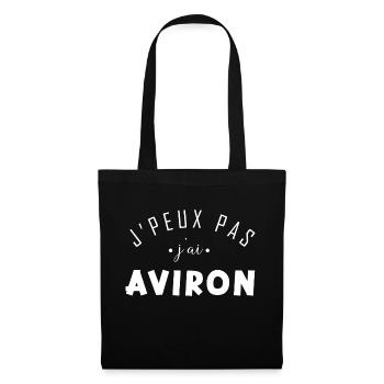j peux pas j ai Aviron - idée cadeau RAMEUR - Sac en tissu - noir - Devant