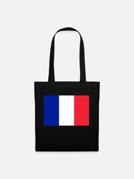 Drapeau français - Sac en tissu - noir