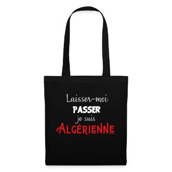 laisse-moi passer je suis algérienne - Sac en tissu - noir - Devant