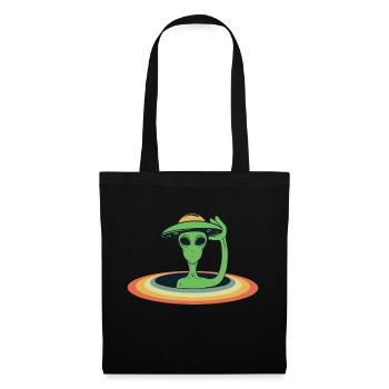alien hat - Tote Bag - black - Front