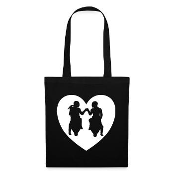 Bikercouple Pair of Pairs Motorcycle Super Sports Cars - Tote Bag - black - Front