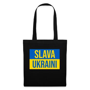 Slava Ukraini - Stoffbeutel - Schwarz - Vorne